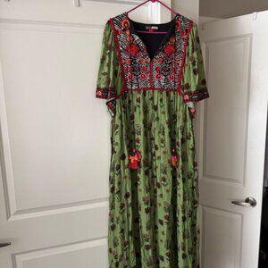 Anthropologie Basil Embroidered Dress